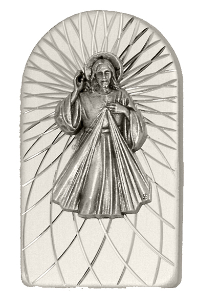 Automagneet boogje - Barmhartige Jezus (42x24mm)