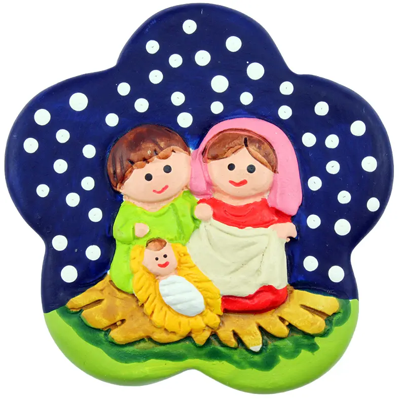 Frigomagneet H.Familie - terracotta /assortiment kleuren (62x62mm)