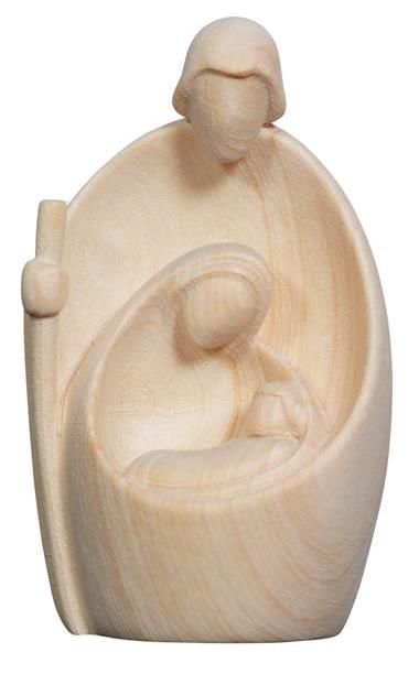 Statue St Famille - bois sculpt/natur - 10cm