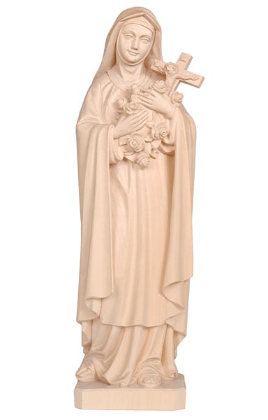 Statue Ste Thérèse - bois sculpt/natur - 12cm