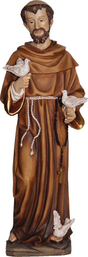 Beeld H Franciscus - polystone - 12cm