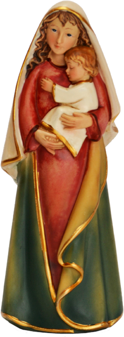 Statue Vierge & enfant - résine - 12cm