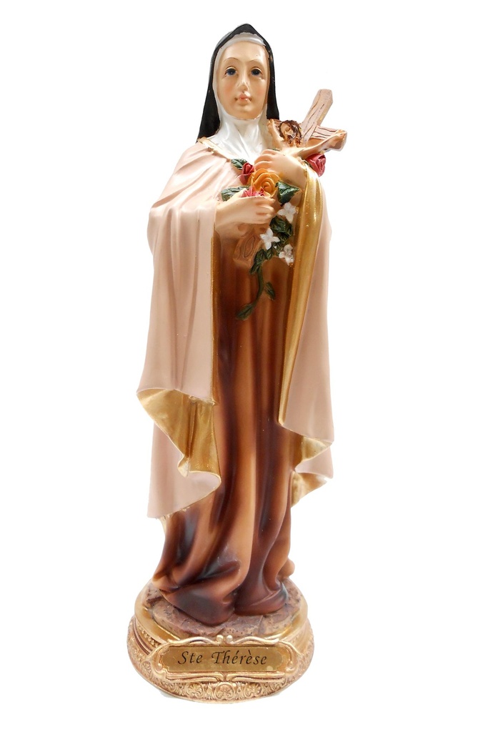 Statue Ste Thérèse - polystone/coul - 13cm