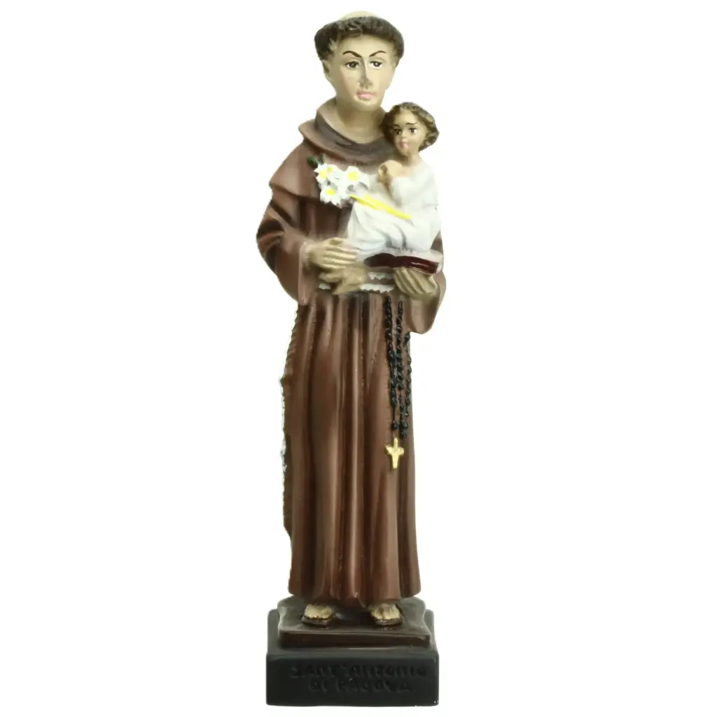 Beeld St Antonius - kunsthars/gekleurd- 15cm