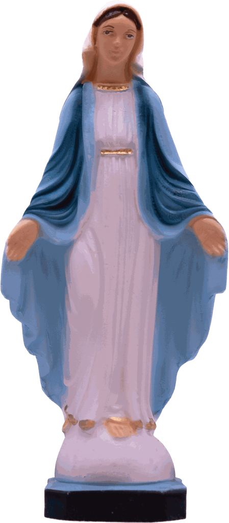 Beeld OLV Wonderdadige - kunsthars/gekleurd- 15cm