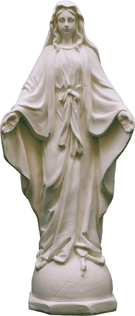Statue Miraculeuse - résine blanche - 17cm