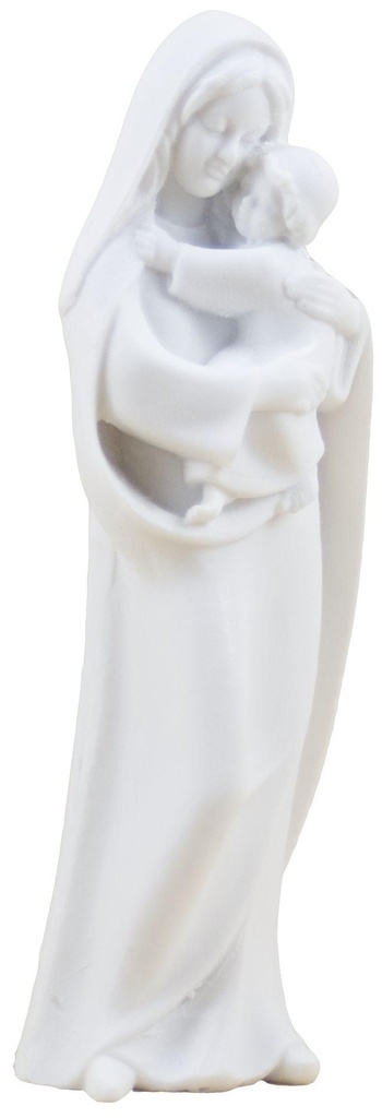 Marie en kind  - kunsthars/wit - 10 cm