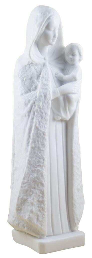 Madone avec cape  - résine/blanche - 25 cm