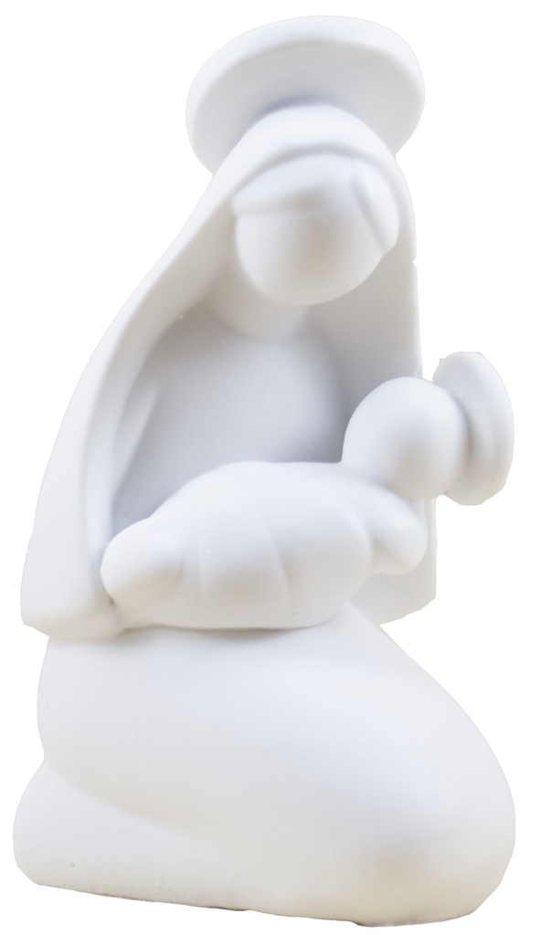 Marie geknield  - kunsthars/wit - 10 cm