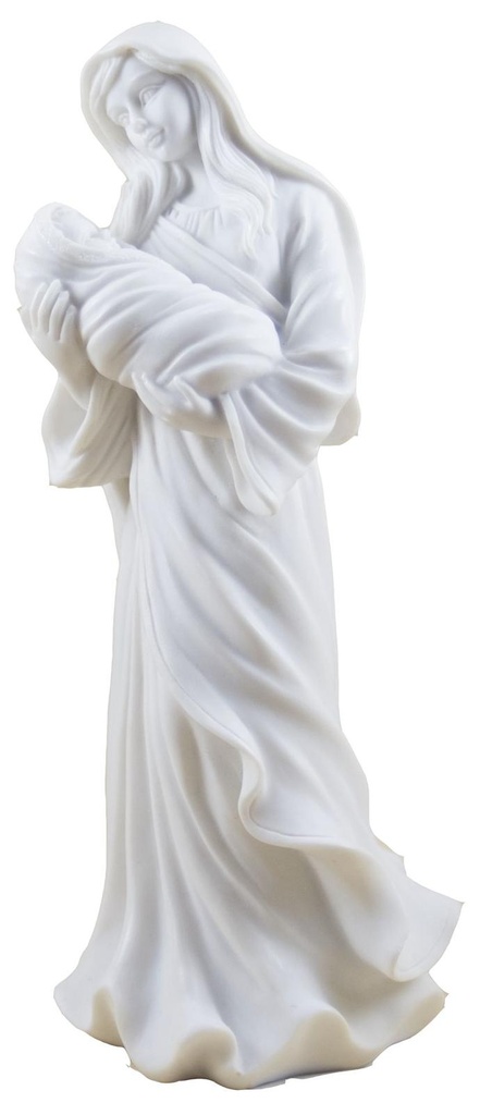 Vierge voile enfant  - résine/blanche - 16*7cm