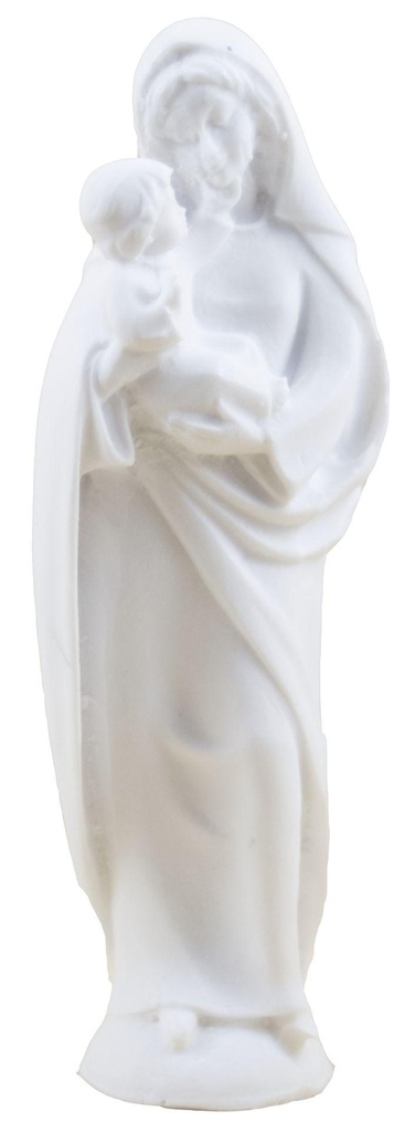 Madonna kind arm kin  - kunsthars/wit - 10*2 cm