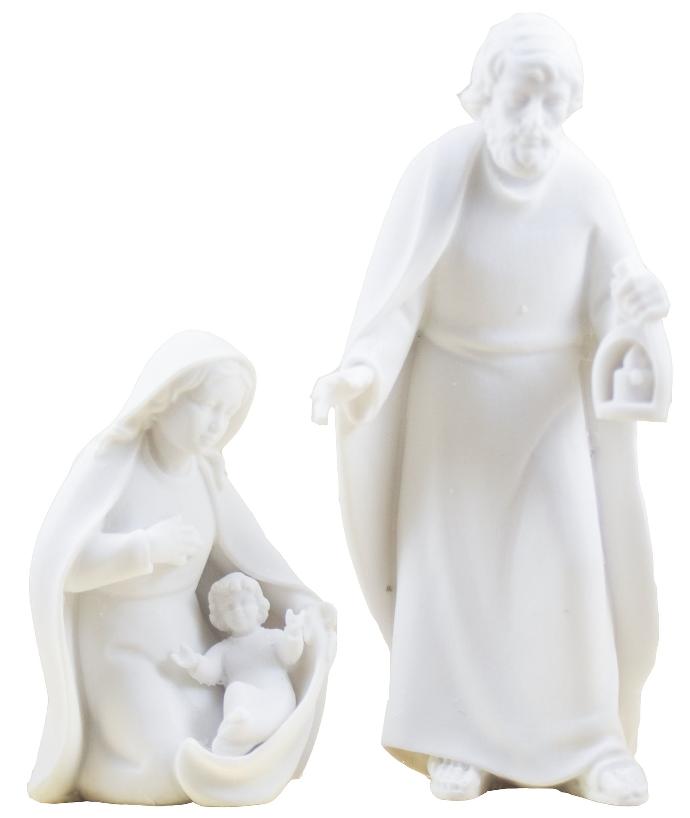 Creche trio  - résine/blanche - 12*9cm