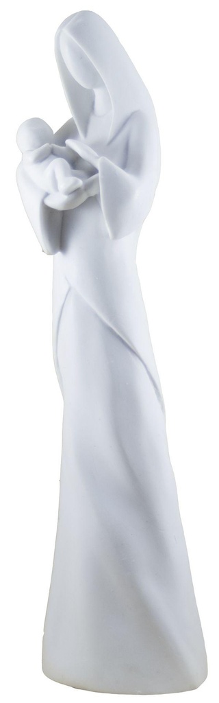 Madonne avec bébé  - résine/blanche - 32*9cm