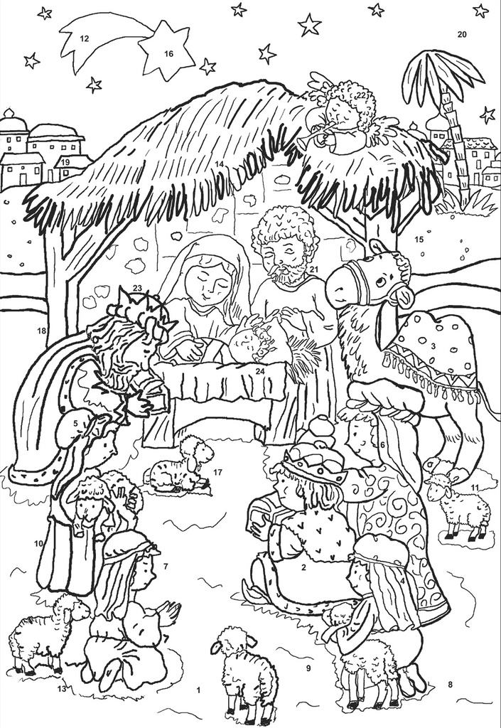 Calendrier avent … colorier - 26,5x35,5cm