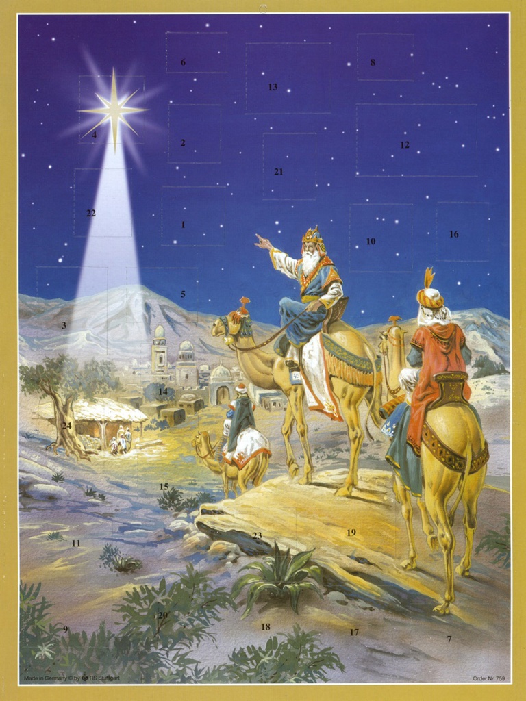 Adventskalender 26,5x35cm mit cello/ ohne Texte