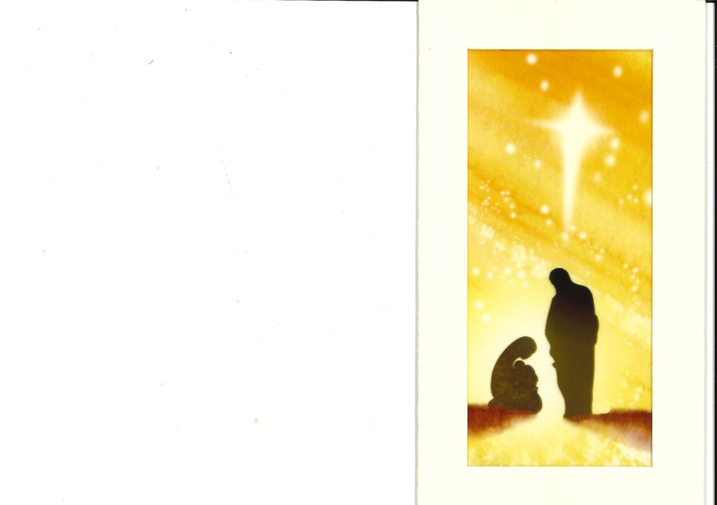 Carte double/vitro - Ste Famille - 8,5x15cm/cello+enveloppe