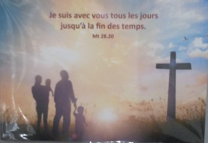 Carte simple 10x15cm - Je suis avec vous ... Mt28,20