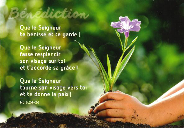 Carte simple 10.5x15cm - Bénédiction