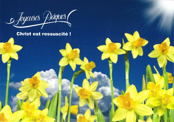 Kaart 10,5x15cm - Joyeuses Pâques, Christ est ress