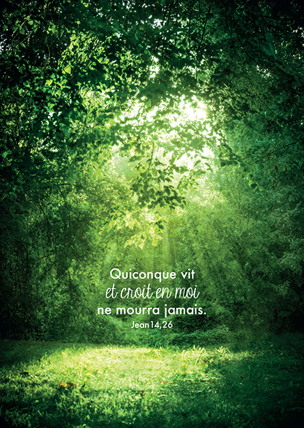 Kaart 10,5x15cm - Quiconque vit et croit