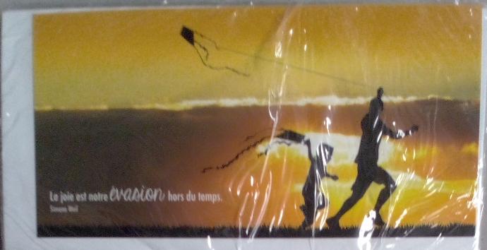 Carte panor. 10,5x21cm + enveloppe - La joie est