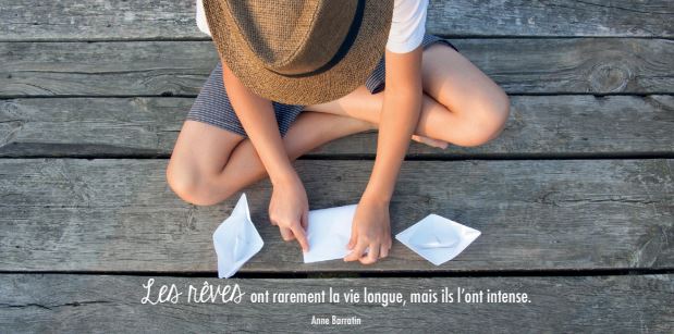 Carte panor. 10,5x21cm + enveloppe - Les rêves ont