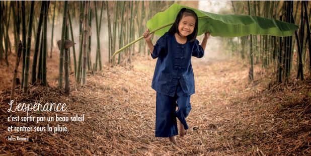 Kaart panor. 10,5x21cm + enveloppe - L'espérance