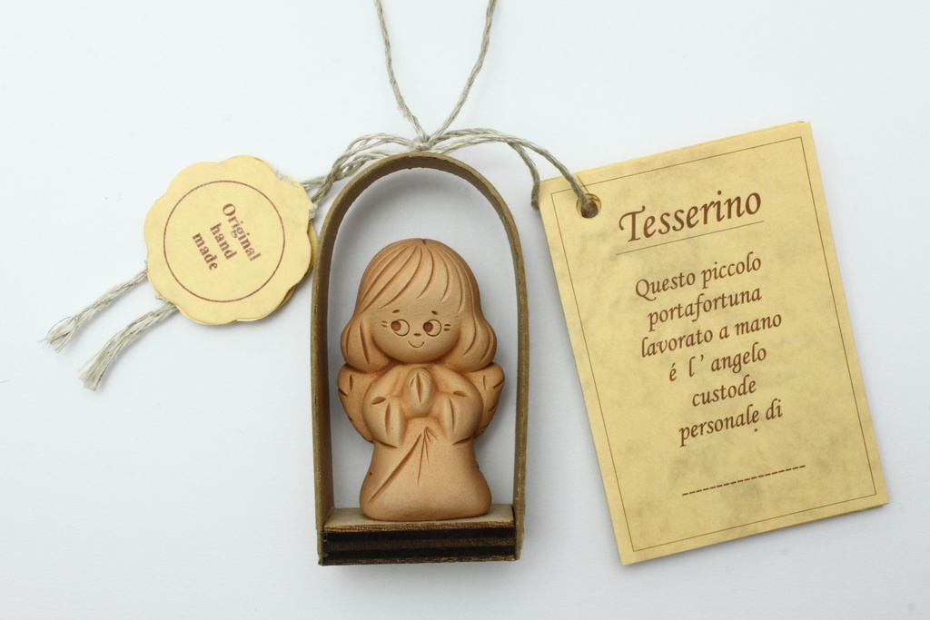 Schutsengel terracotta/Italiaans - boogje