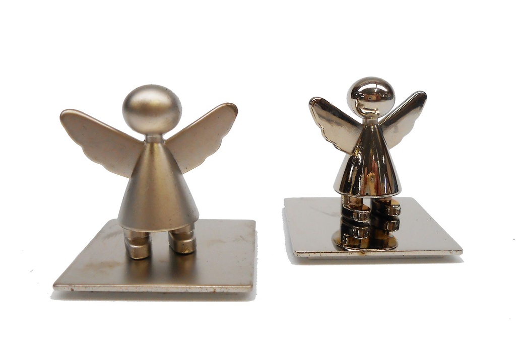 Ange Gardien magnétique - inox en display de 12 - Français (30x30mm)