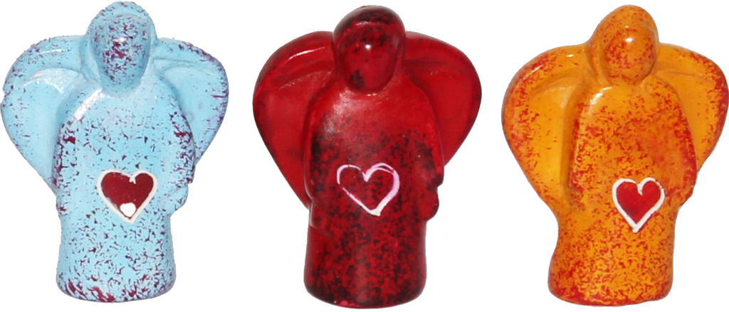 Ange gardien en pierre - 3-4cm/assorti
