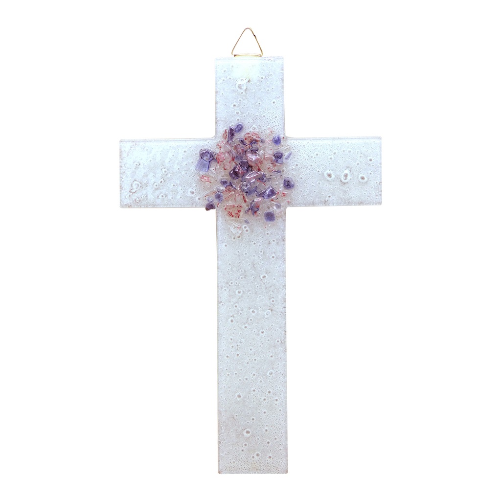 CROIX GRANIGLIA VIOLET VENISE 20.5*13CM