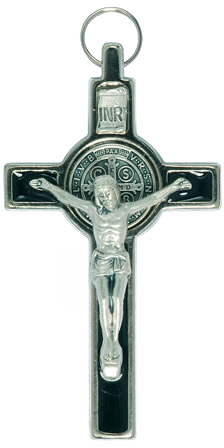 Croix pendentif - St Benoit - assorti - 35mm