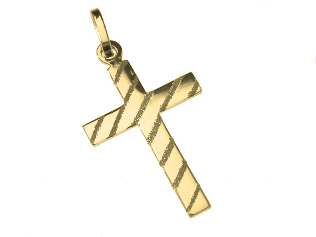 Pendant - Cross - Silver 925 gold plated 3æm