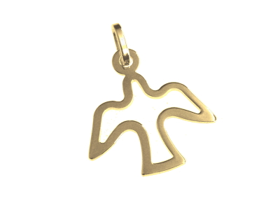 Hangertje duif - Zilver 925% 3æm verguld - 16mm