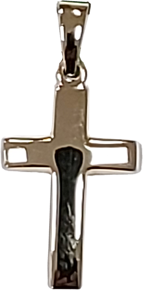 Kruisje effen - Ag 925‰ verguld 3μm (12x18mm)