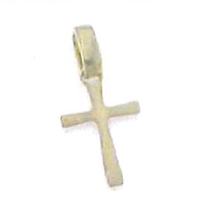 Croix lisse - Ag 925‰ Plaqué Or 3μm (10x13mm)