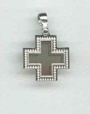 Cross pendent square - silver plated 925 - OCR 6771 (15x15mm)