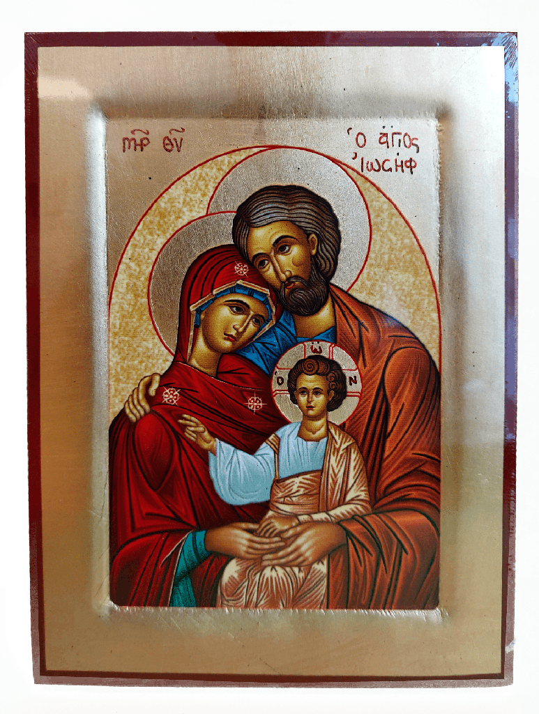 Icône lithographie/bord - Ste Famille   (105x130mm) 