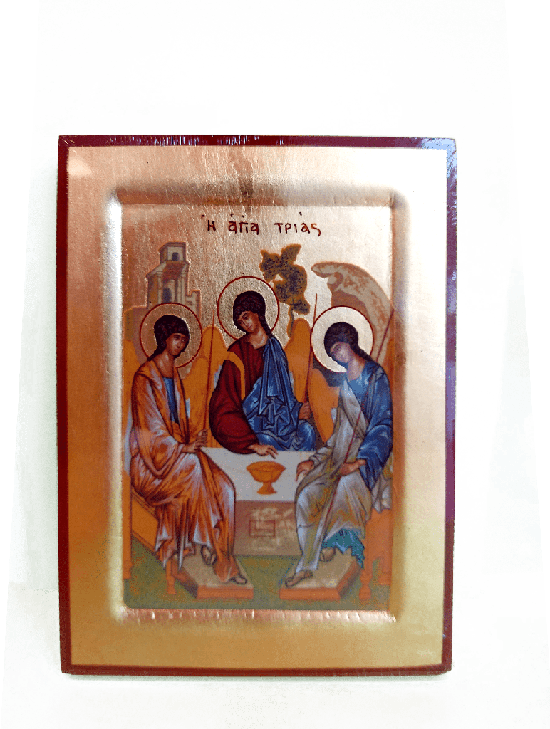 Icoon lithografie/boord - H.Drievuldigheid Roublev (105x130mm)