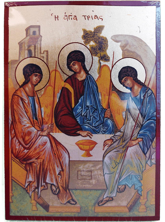 Icône lithographie/platte - Ste Trinité Roublev (135x190mm)