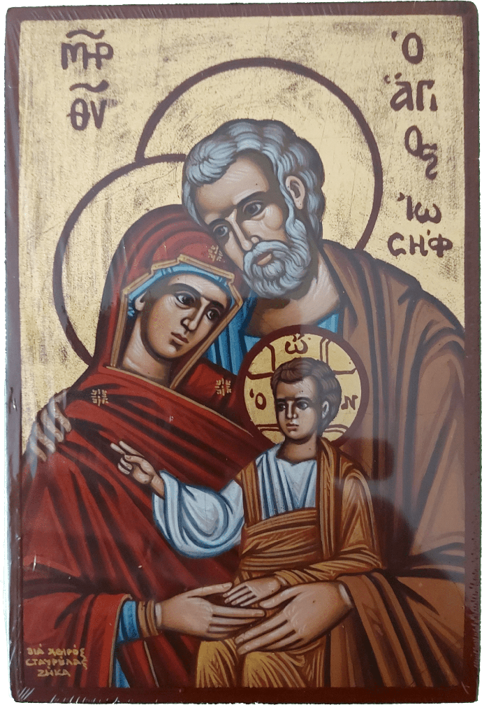 Ikoon handgeschilderd - H.Familie (200x280mm)