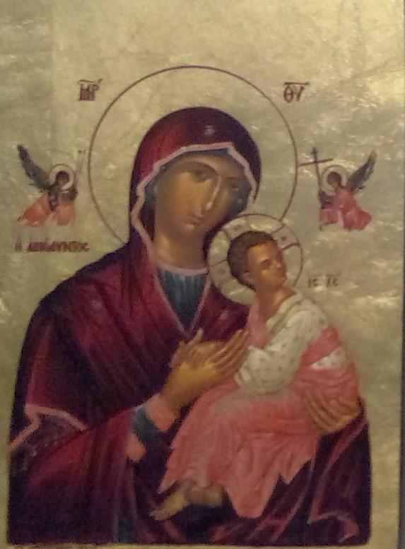 Ikoon zeefdruk/slagmetaal - A.D.Bijstand (105x145mm)