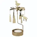 Rotor Theelichter - kerstgroep verguld - 16cm