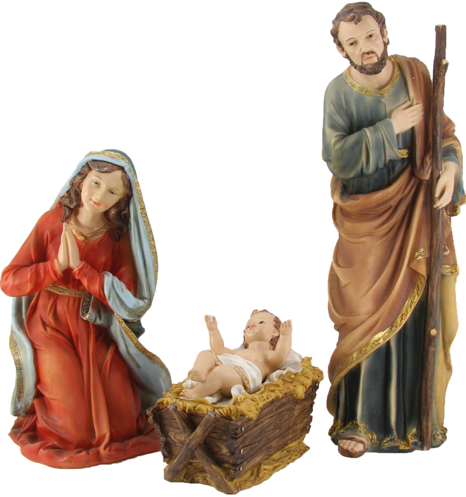H.Familie 4-teilig - polystone/gefärbt - H 60cm