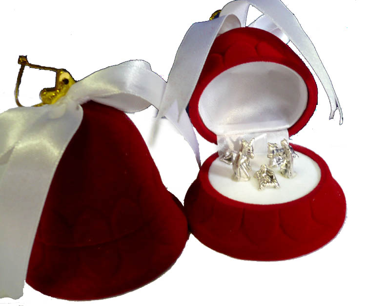 Etui klokje met mini-kerstgroep