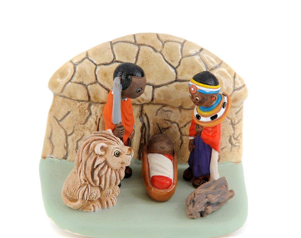 Crèche du monde 'Afrique' - 7x9cm