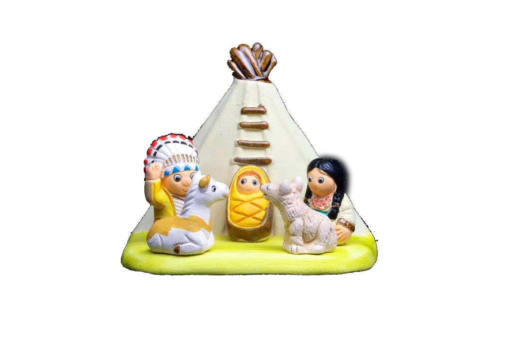 Crèche du monde 'Apache' - 7x9cm