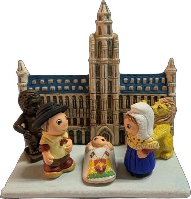 Kerstgroep "Brussel" - 7x9cm