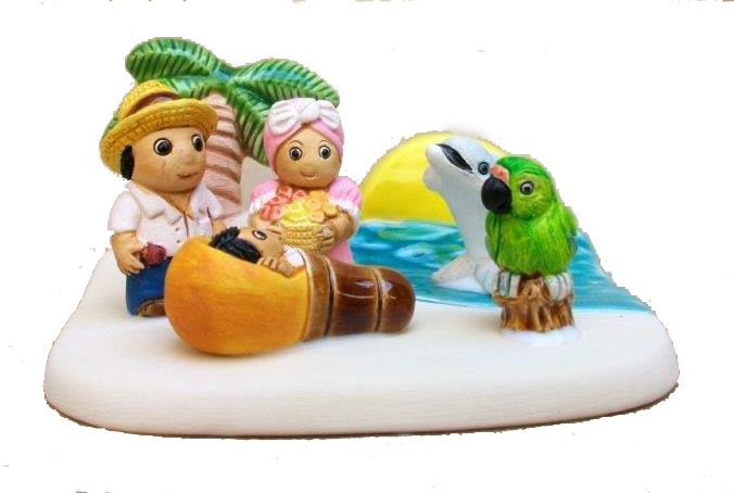 Crèche du monde 'Haiti' - 7x9cm