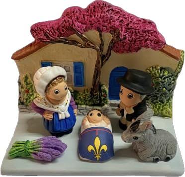 Crèche du monde 'France/Provence' - 7x9cm